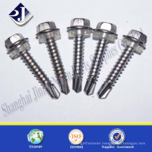 China supplier carbon steel zinc plated hex flange head screw
